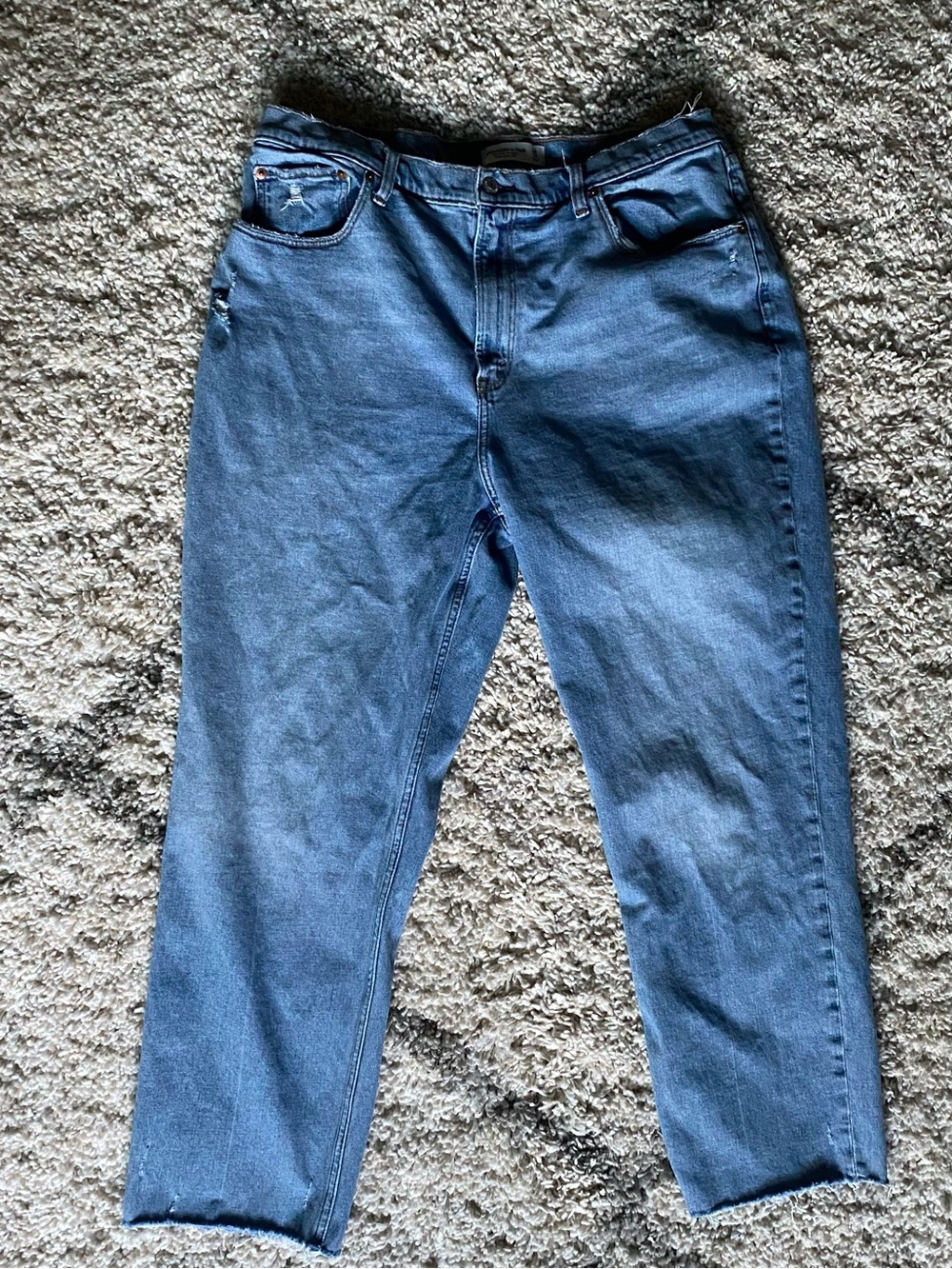 Abercrombie & Fitch Curve Love Ankle Straight Ultra High Rise Jeans Size 18 Long